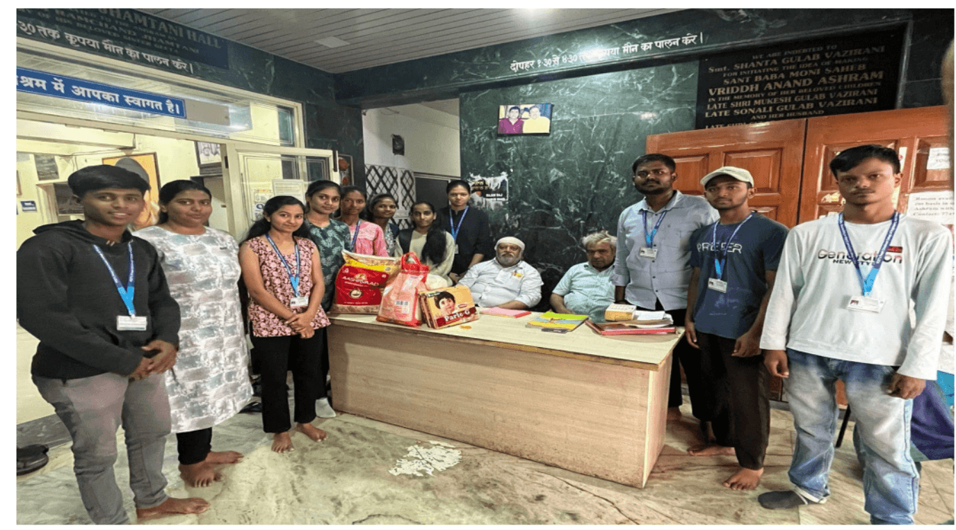 My experience at the old age home was heartwarming and emotional. Many elderly residents shared their stories, expressing loneliness and their perspectives on life. Initially, I faced some communication challenges, but as they grew comfortable, we had meaningful conversations about their life in the ashram.